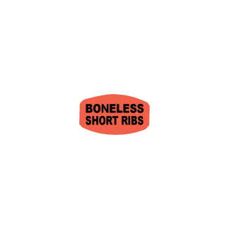 Boneless Short Ribs meat label