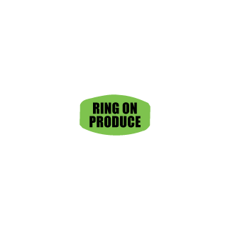 Ring on Produce - Black on greenglo