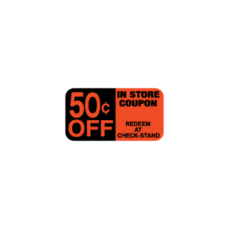 50¢ off Coupon Label