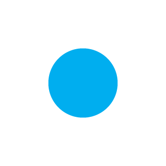 Light Blue Blank Circle Label