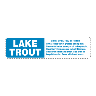 Lake Trout  Blue on White