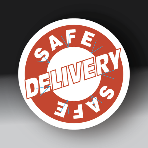 Safe Delivery Circle Sticker