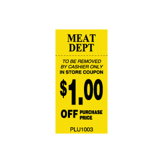 $1.00 off Meat Coupon Label