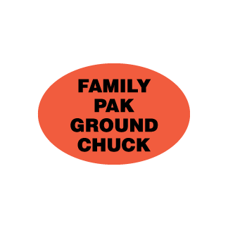 Family Pak Ground Chuck meat label