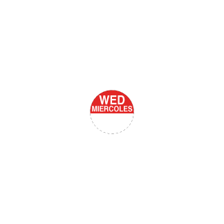 Wednesday Red on White Label