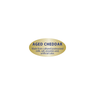 Aged Cheddar deli label