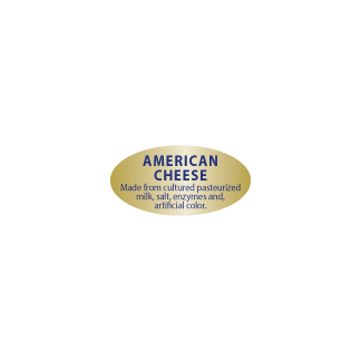 American Cheese Gold Foil deli label
