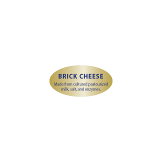 Brick Cheese Gold Foil deli label