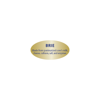Brie Gold Foil deli label