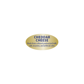 Cheddar Cheese Gold Foil deli label
