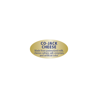 Co-Jack Cheese Gold Foil deli label