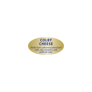 Colby Cheese  Gold Foil deli label