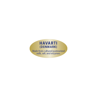 Havarti on Gold Foil Label