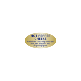Hot Pepper Cheese Label
