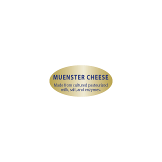 Muenster Cheese  Blue on Gold Foil