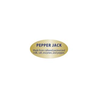 Pepper Jack  Blue on Gold Foil