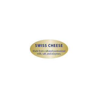 Swiss Cheese - Blue on Gold Foil