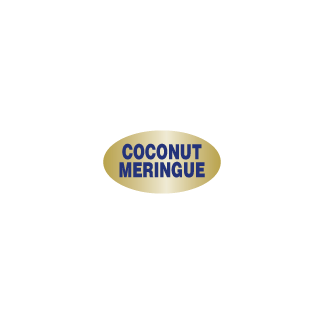 Coconut Meringue Gold Foil bakery deli label