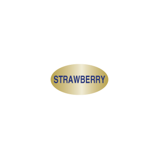 Strawberry - Blue on Gold Foil