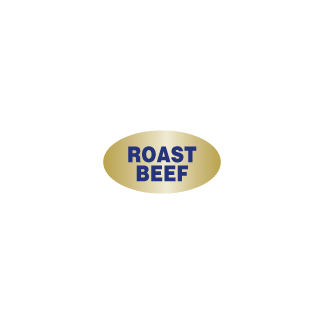 Roast Beef - Blue on Gold Foil