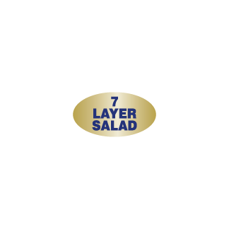 7 Layer Salad Gold Foil label