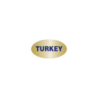 Turkey - Blue on Gold Foil