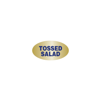 Tossed Salad - Blue on Gold Foil