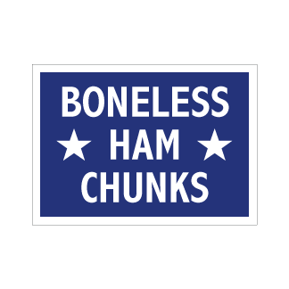Boneless Ham Chunks meat deli label