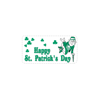 Happy St. Patrick's Day Label