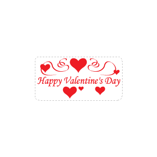 Happy Valentine's Day Label