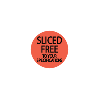 Sliced Free to Your Specifications - Black on Redglo