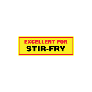 Excellent for Stir Fry meat label