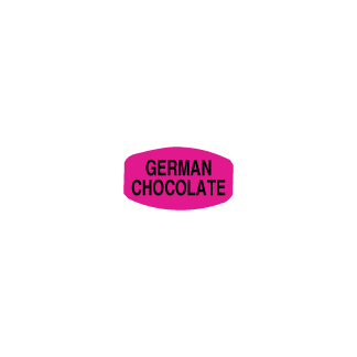 German Chocolate flavor bakery label