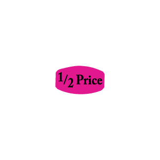 1/2 Price pricing label