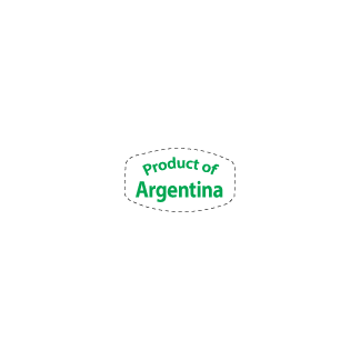 Product of Argentina  Green on White