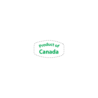 Product of Canada  Green on White