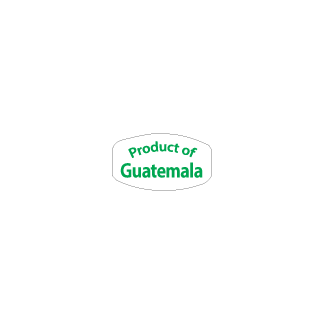 Product of Guatemala  Green on White