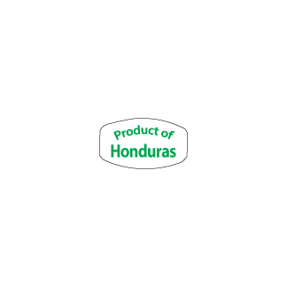 Product of Honduras  Green on White