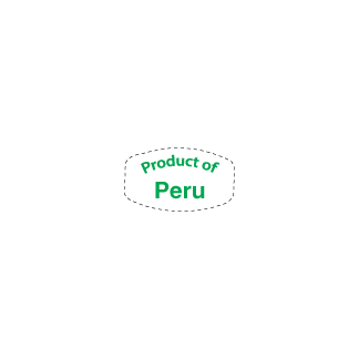 Product of Peru  Green on White
