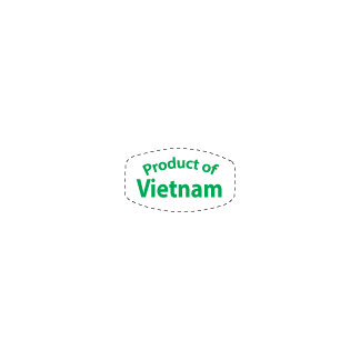 Product of Vietnam  Green on White