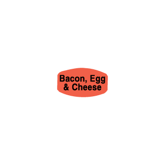 Bacon, Egg & Cheese bakery deli label