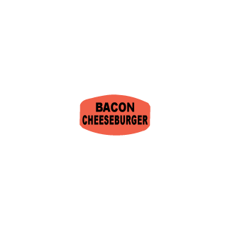 Bacon Cheeseburger meat bakery deli label