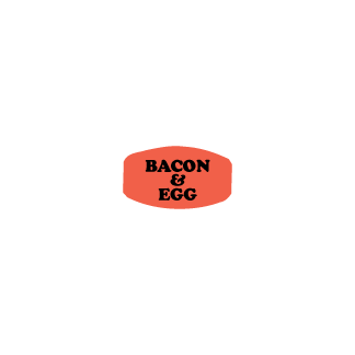 Bacon & Egg bakery deli label