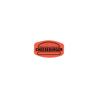 Cheeseburger flavor meat deli label