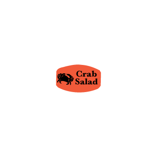 Crab Salad seafood deli meat label