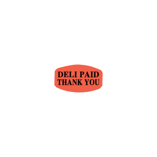 Deli Paid Thank You label