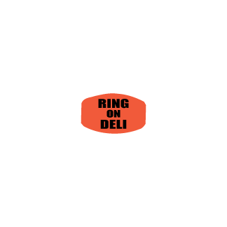 Ring on Deli  - Black on Redglo