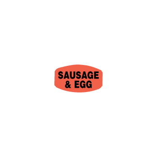 Sausage & Egg - Black on Redglo