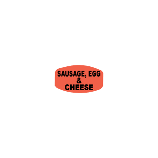 Sausage, Egg & Cheese - Black on Redglo