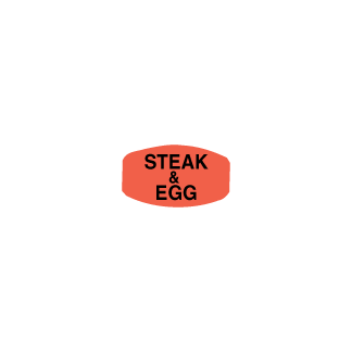 Steak & Egg - Black on Redglo